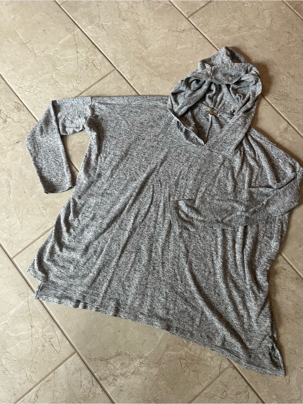 Express M/L hooded sweatshirt high low side slit grey lightweight hoodie soft